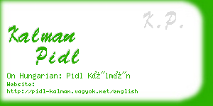 kalman pidl business card